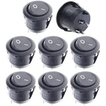 Qteatak 8 Pcs Spst Snap-in On-off 2 Pin Round Rocker Boat Switch Black A.... Fixed Price $15.76.