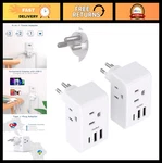 2 Pack Travel Plug Adapter For Switzerland, Type J Power With 3 Outlets. Fixed Price $16.99.