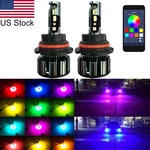 2PCS 9004 9007 Led Rgb White Multi-color Headlight Bulbs Phone App Control. Fixed Price $66.49.