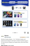 Wireless Carplay Adapter - 3 In 1 Android Auto. Fixed Price $56.00.