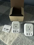 Tessan TS-161-EU-C European Travel Plug Adapter 2-PACK. Fixed Price $10.00.