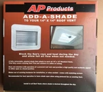 Ap Products 14X14 White Rv Vent Shade 015-201612. Fixed Price $32.50.