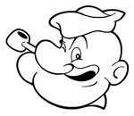 Popeye The Sailor Man Cci Decal Vinyl Sticker Cars Trucks Laptop Black 5.5 X .... Fixed Price $15.71.