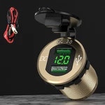 Car Cigarette Lighter Socket Plug Aluminum Dual Usb Port Led Voltmeter 12V-24V. Fixed Price $14.00.