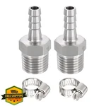 Metallixity Hose Barb To Npt Male Adapter 1/4" Stainless Steel. Fixed Price $20.00.