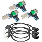3PCS Usb To 3PIN/4PIN Pwm 5V Sleeve Power Adapter Cable With Fan.... Fixed Price $14.41.