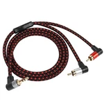 90 Degree Right Angle 3.5MM To Cable 3FT2RCA Male Trs Stereo. Fixed Price $15.50.