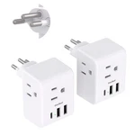 Switzerland Power Travel Plug Adapter, Type J With 2 Outlets 3 Us. Fixed Price $24.18.
