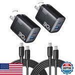Iniu 30W Usb Charger Block 2-PACK Gan Fast Charging W/ 5FT Cable Iphone/samsun. Fixed Price $22.27.