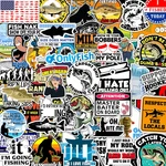74PCS Funny Fishing Stickers For Tackle Box, Bucket,father's Day Gift Waterproof. Fixed Price $12.74.