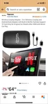 Flgocexs Wireless Carplay Adapter Android Auto Netflix Youtube Card Slot. Fixed Price $42.99.