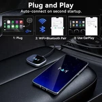 Vnilrgle Wireless Android Auto Adapter Carplay BY6969C - Black. Fixed Price $51.58.
