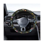 Norkmdi Car Steering Wheel Cover, Flowers Elastic Stretch Yh, Multicolor. Fixed Price $15.28.