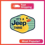 Jeep Duck Sticker It Thing Striped Background Vinyl Decal 4" X 3". Fixed Price $11.25.