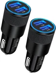 Charger, 2PACK/3.4A Fast Dual Port Usb Cargador Carro Black. Fixed Price $12.03.