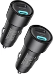 Tecknet Usb Car Charger 2PACK , 48W 2-PORT Cigarette Lighter Fast Black. Fixed Price $14.58.