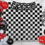 Race Car Birthday Party Streamers Backdrops Decorations, 2 Pcs Checkered Blac.... Fixed Price $20.58.