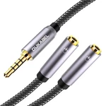 Dukabel Long Headphone 4FT / 1.2M Shielded 4POLE Trrs 3.5 Y Splitter.... Fixed Price $18.86.