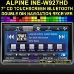 Alpine INE-W927HD Cd Double Din Inch Touchscreen Bluetooth Navigation Reciver. Fixed Price $1394.99.