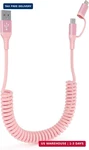 2-IN-1 Coiled Usb-c & Lightning Pink Iphone Car Charger For. Fixed Price $24.48.