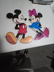 Nos Disney Open Road Brands Metal Mickey Minnie Mouse Wall Decor 12" X 8" Each. Fixed Price $30.00.