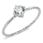 TK3604 - No Plating Stainless Steel Ring With Aaa Grade Cz Clear. Fixed Price $19.00.